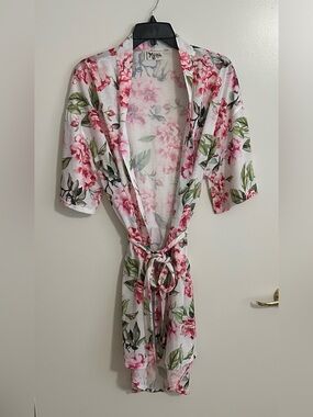 Show Me Your Mumu Floral Lightweight Kimono Robe - Pink Floral